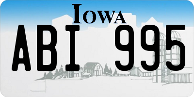 IA license plate ABI995