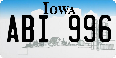 IA license plate ABI996