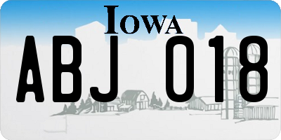 IA license plate ABJ018