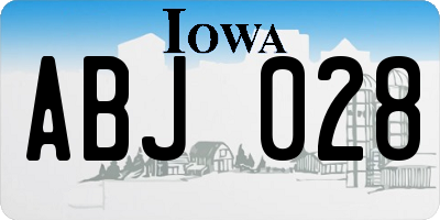 IA license plate ABJ028