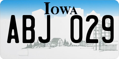 IA license plate ABJ029