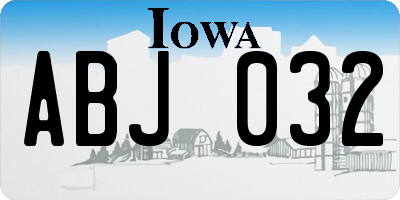 IA license plate ABJ032