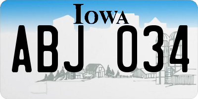IA license plate ABJ034