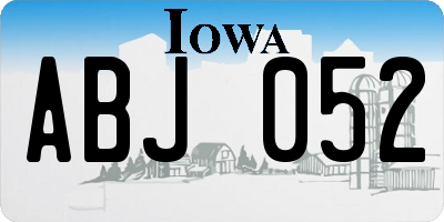 IA license plate ABJ052