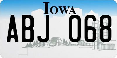 IA license plate ABJ068