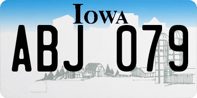 IA license plate ABJ079