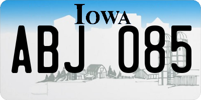 IA license plate ABJ085