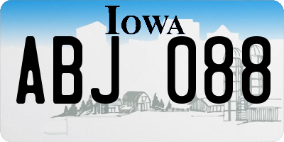 IA license plate ABJ088