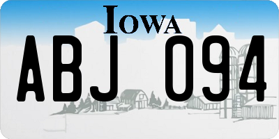 IA license plate ABJ094