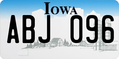 IA license plate ABJ096