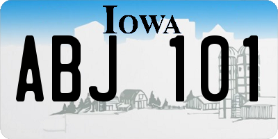 IA license plate ABJ101