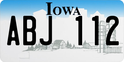 IA license plate ABJ112