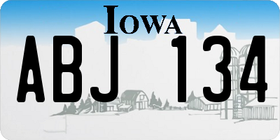 IA license plate ABJ134