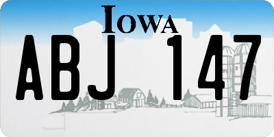 IA license plate ABJ147