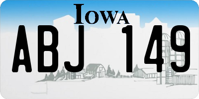 IA license plate ABJ149