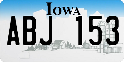 IA license plate ABJ153