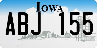 IA license plate ABJ155