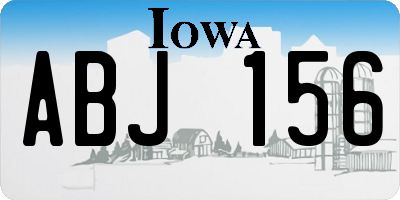 IA license plate ABJ156
