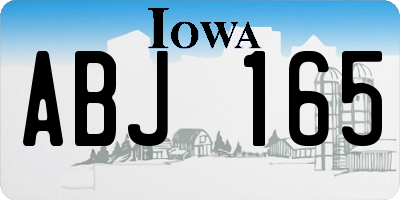 IA license plate ABJ165