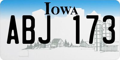 IA license plate ABJ173