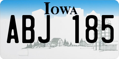 IA license plate ABJ185