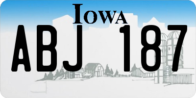 IA license plate ABJ187
