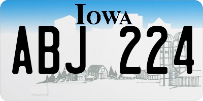 IA license plate ABJ224