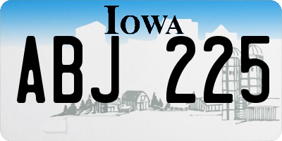 IA license plate ABJ225