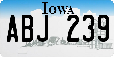 IA license plate ABJ239