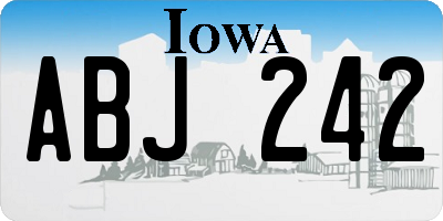 IA license plate ABJ242