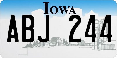 IA license plate ABJ244