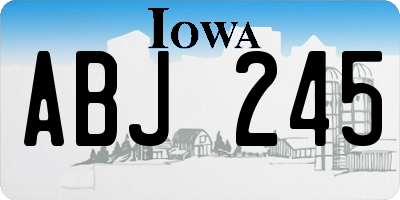 IA license plate ABJ245