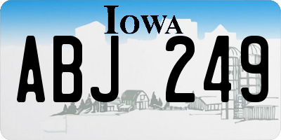 IA license plate ABJ249