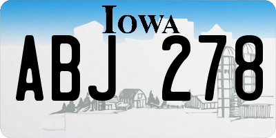 IA license plate ABJ278
