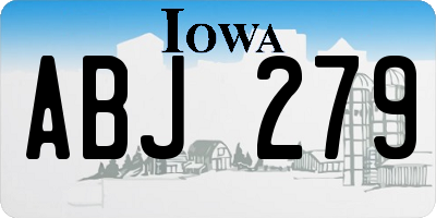 IA license plate ABJ279