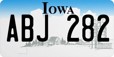 IA license plate ABJ282