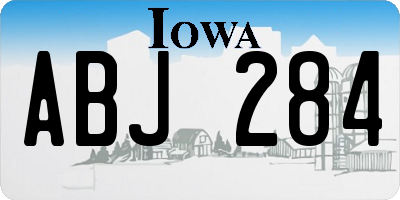 IA license plate ABJ284