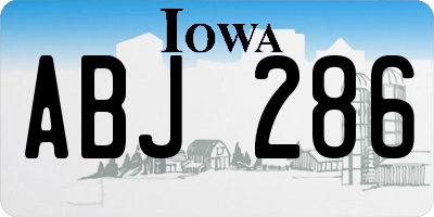 IA license plate ABJ286