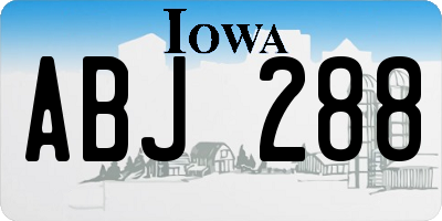 IA license plate ABJ288