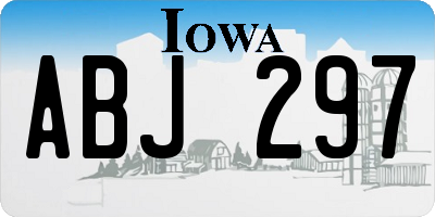 IA license plate ABJ297