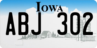 IA license plate ABJ302
