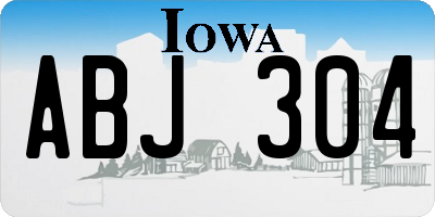 IA license plate ABJ304
