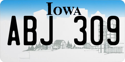 IA license plate ABJ309