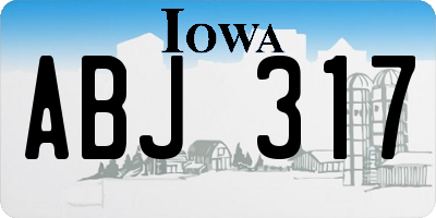 IA license plate ABJ317