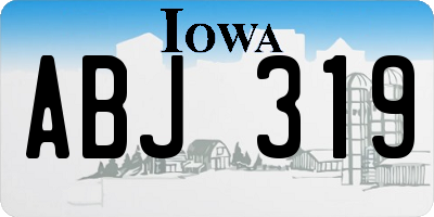 IA license plate ABJ319