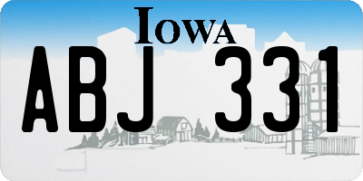 IA license plate ABJ331