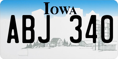 IA license plate ABJ340