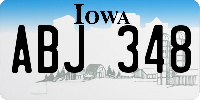 IA license plate ABJ348