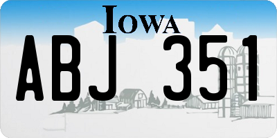 IA license plate ABJ351