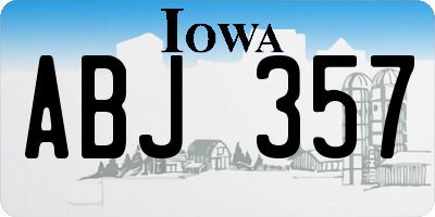 IA license plate ABJ357